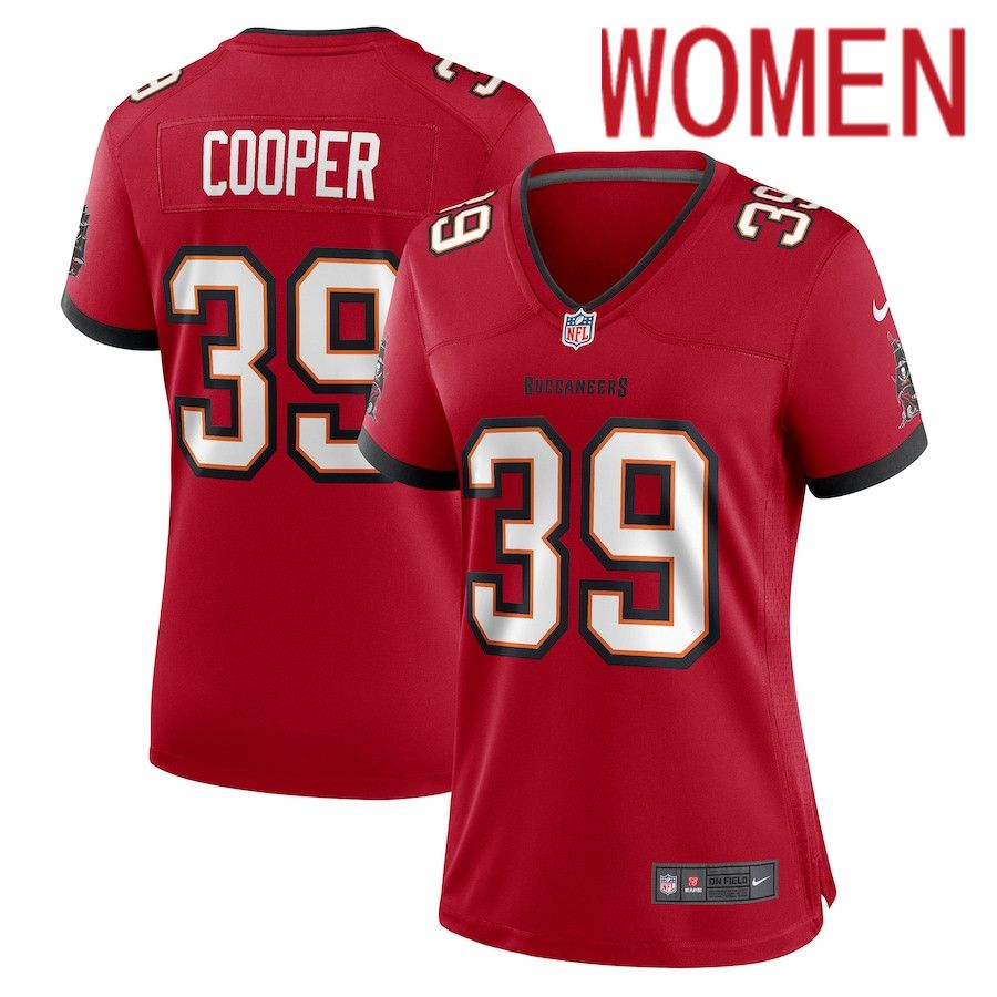 Women Tampa Bay Buccaneers 39 Chris Cooper Nike Red Game NFL Jersey